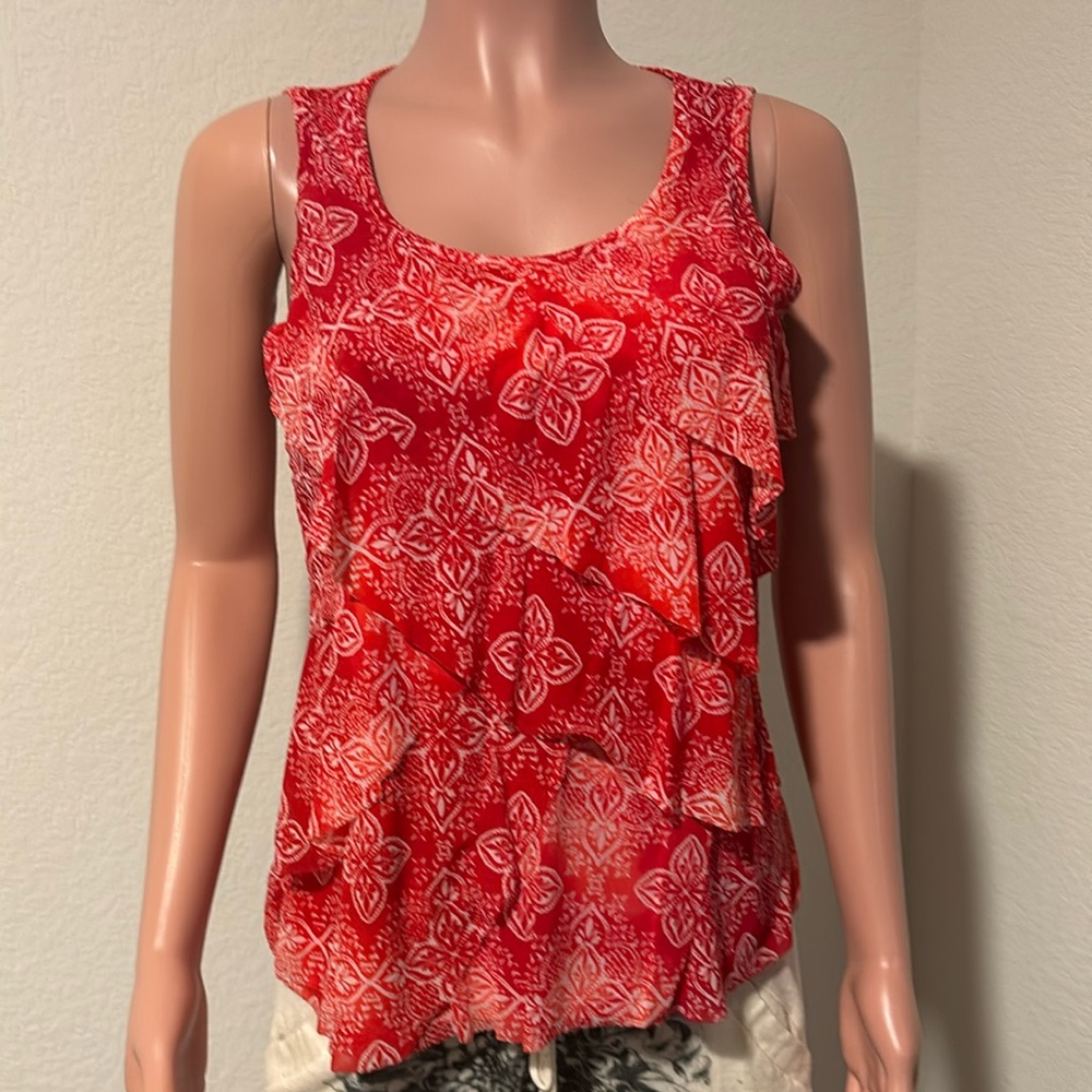 Red Westport Short Sleeve Blouse (S)